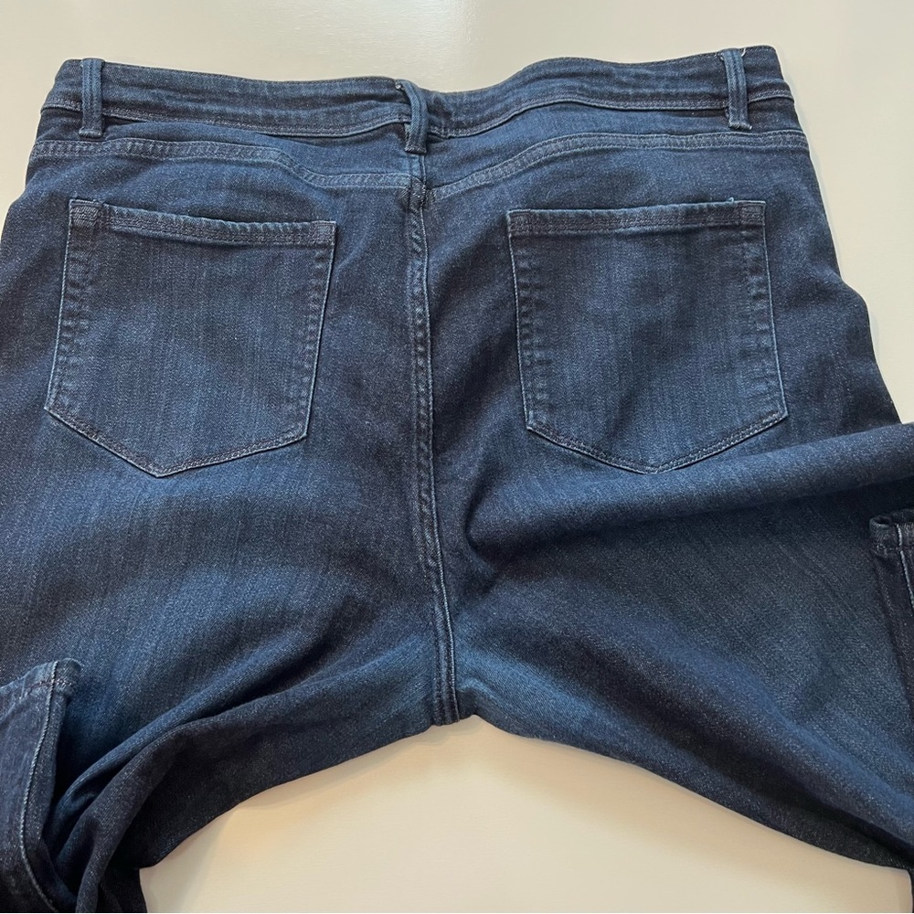 J. Jill Dark Indigo Straight-Leg High Rise Jeans- Size 16 - Picture 11 of 12